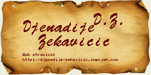 Đenadije Zekavičić vizit kartica